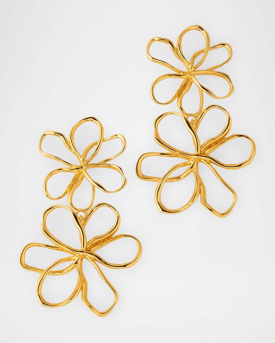 Threaded Flower Drop Earrings